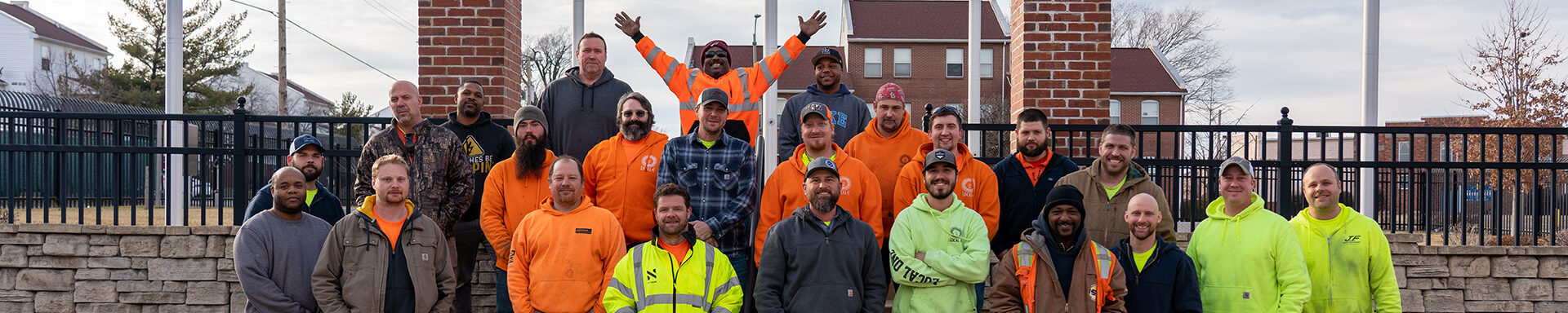 IBEW electrical workers standing together